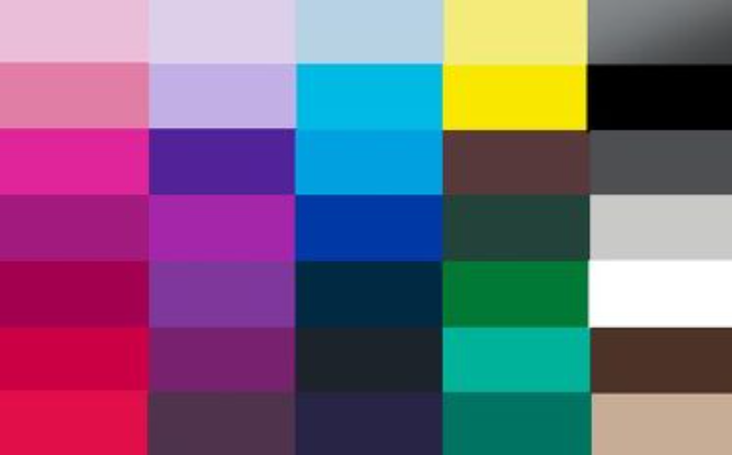 een kleurenkaart, speciaal gemaakt op de kleuren passend bij een seizoen